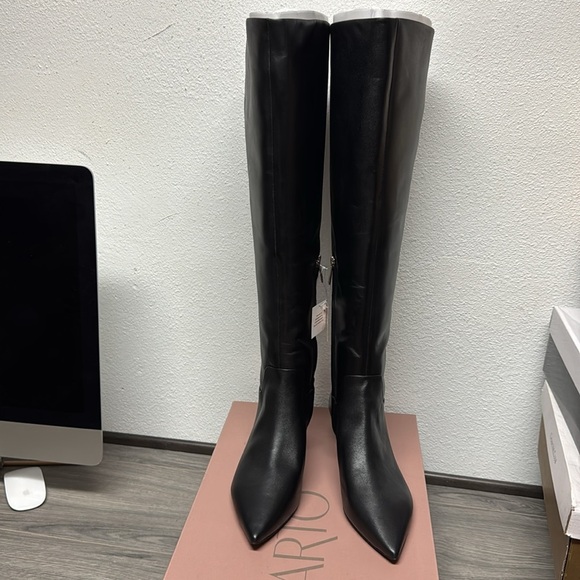 Franco Sarto Gwyn Knee High Boot In Black Leather (WIDE CALF) - Picture 5 of 11